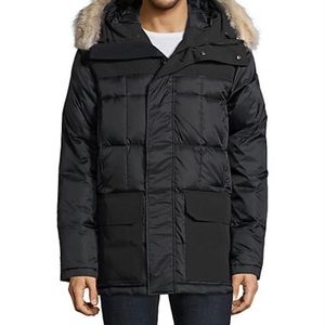 Mens Callaghan Quilted Parka Admiral Blue/Graphite